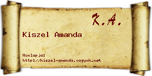 Kiszel Amanda névjegykártya